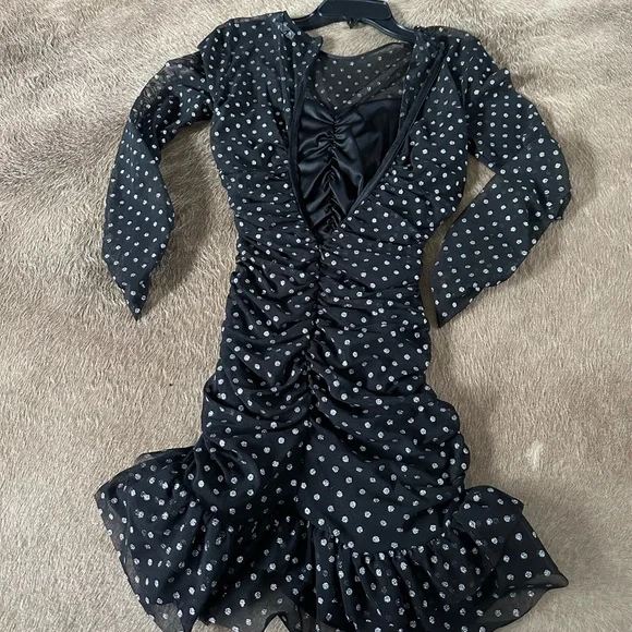 Zara black mini dress with sparkles - Picture 2 of 3